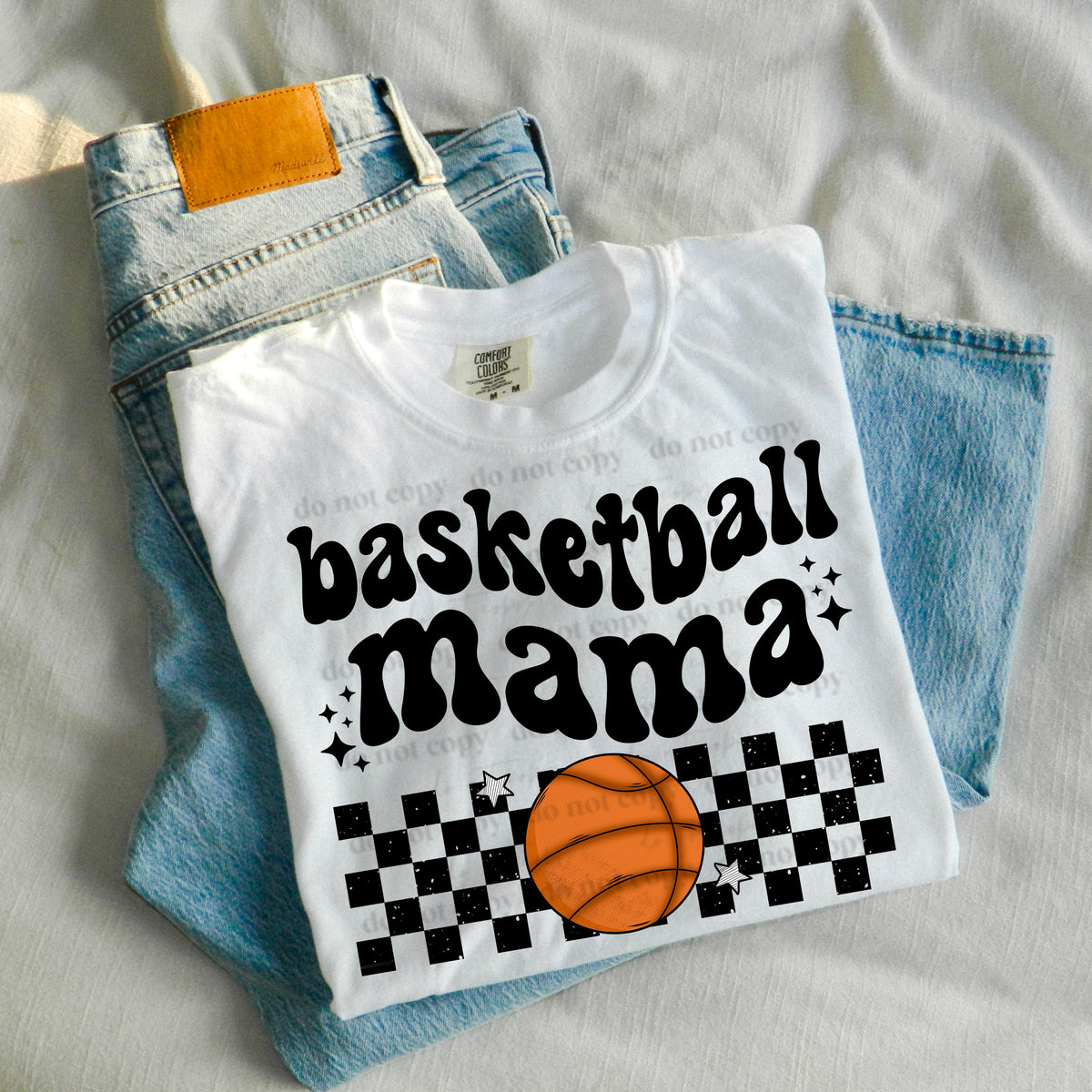 BASKETBALL MAMA BLACK CHECKER