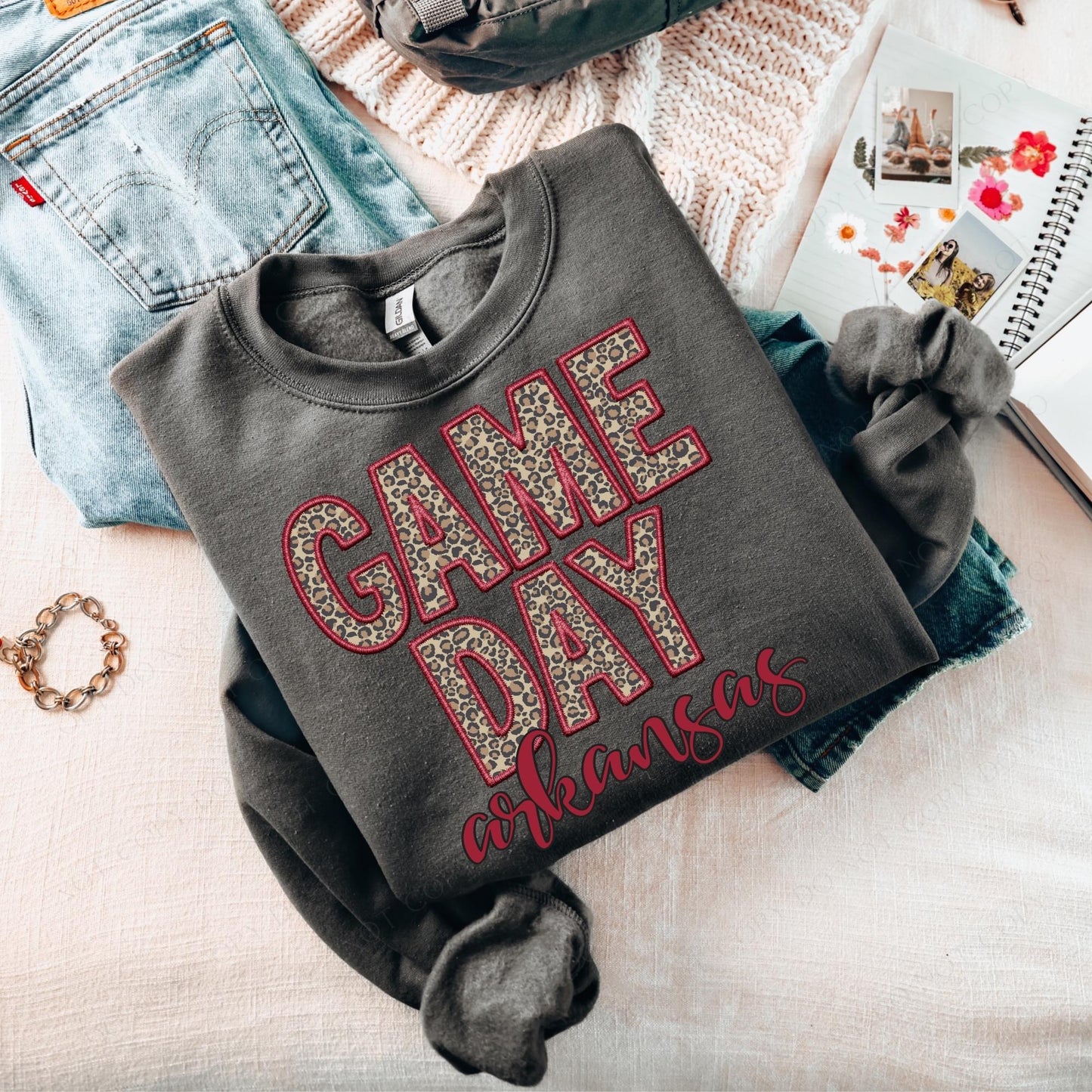Game day, Arkansas - cheetah print