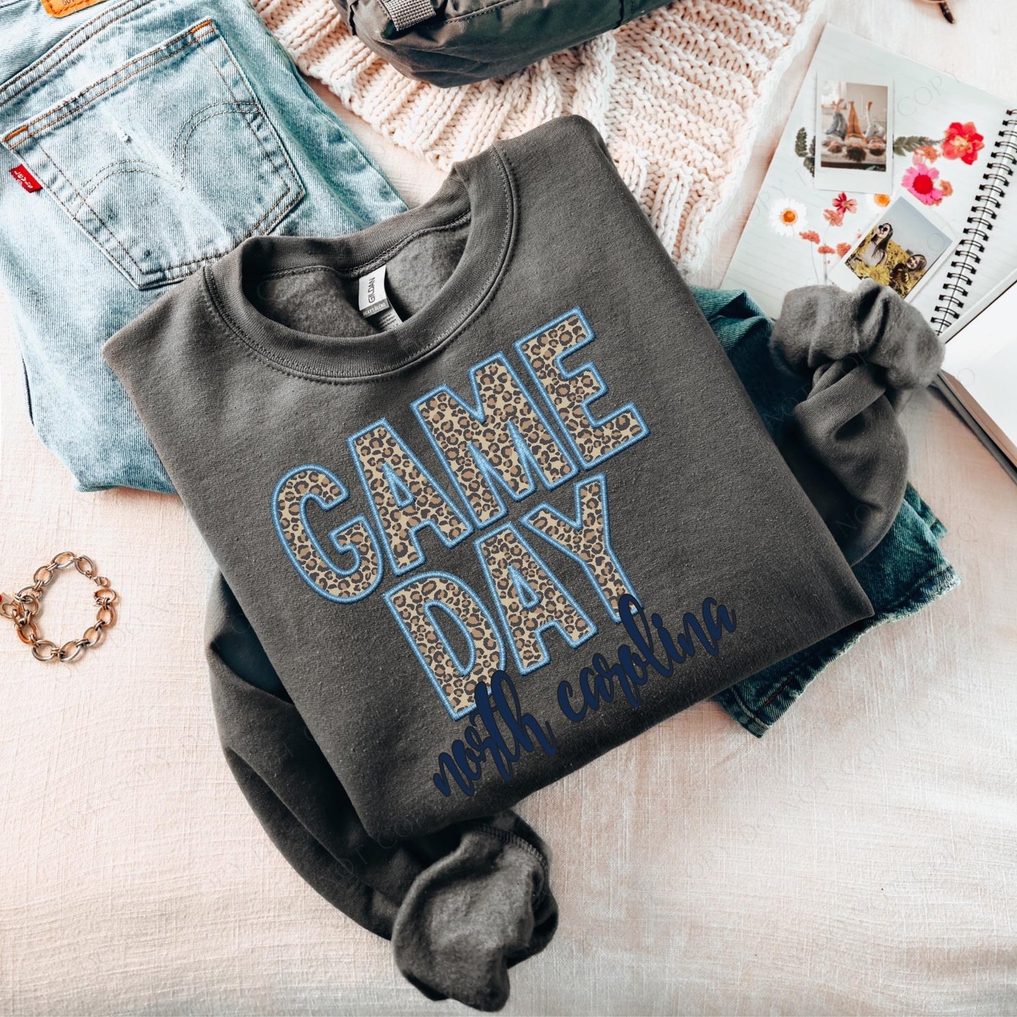 Game day, North Carolina - cheetah print