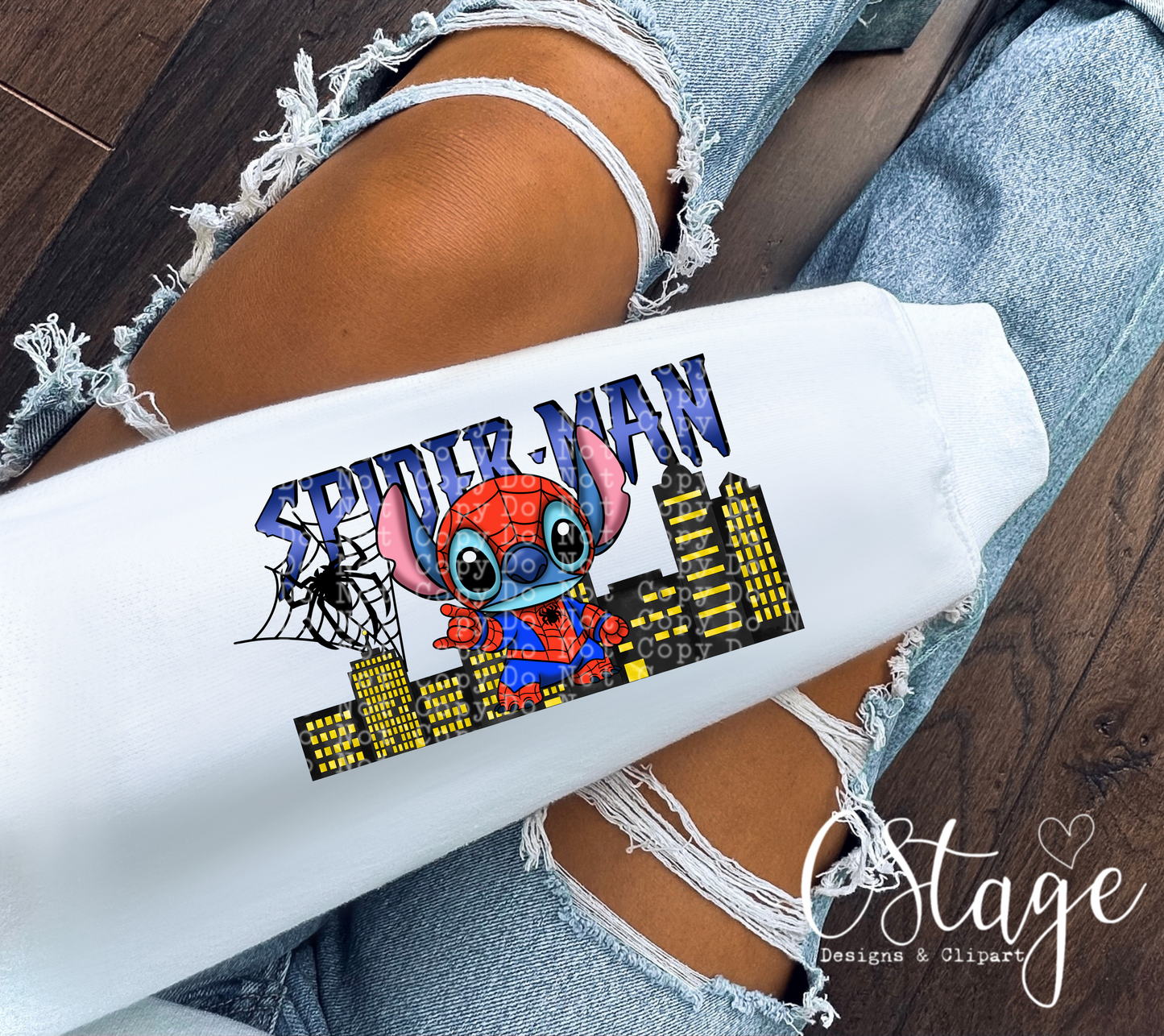 Blue Dog Spiderman Sleeve