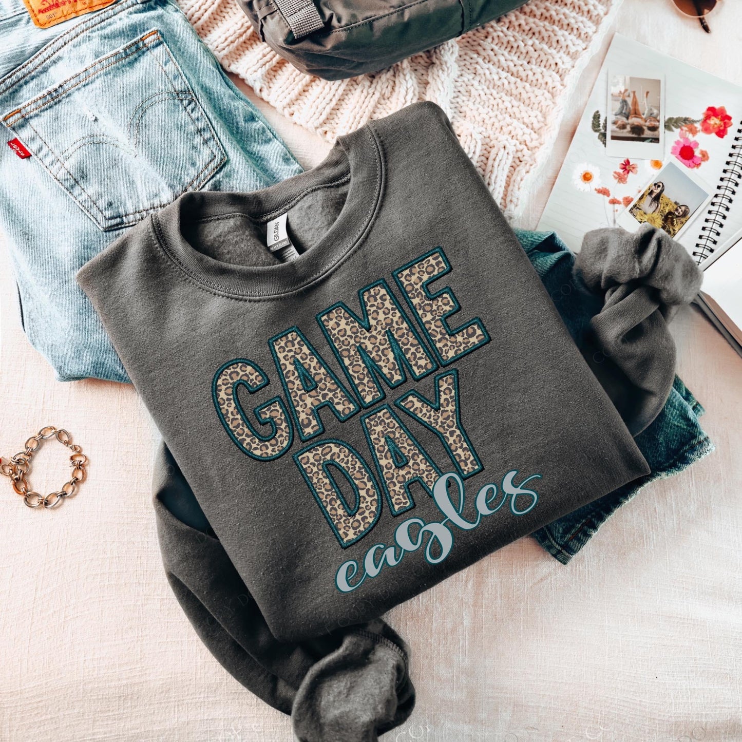 Game day, Eagles - cheetah print