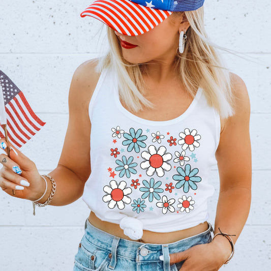 Copy of 4th of July Flowers & Stars