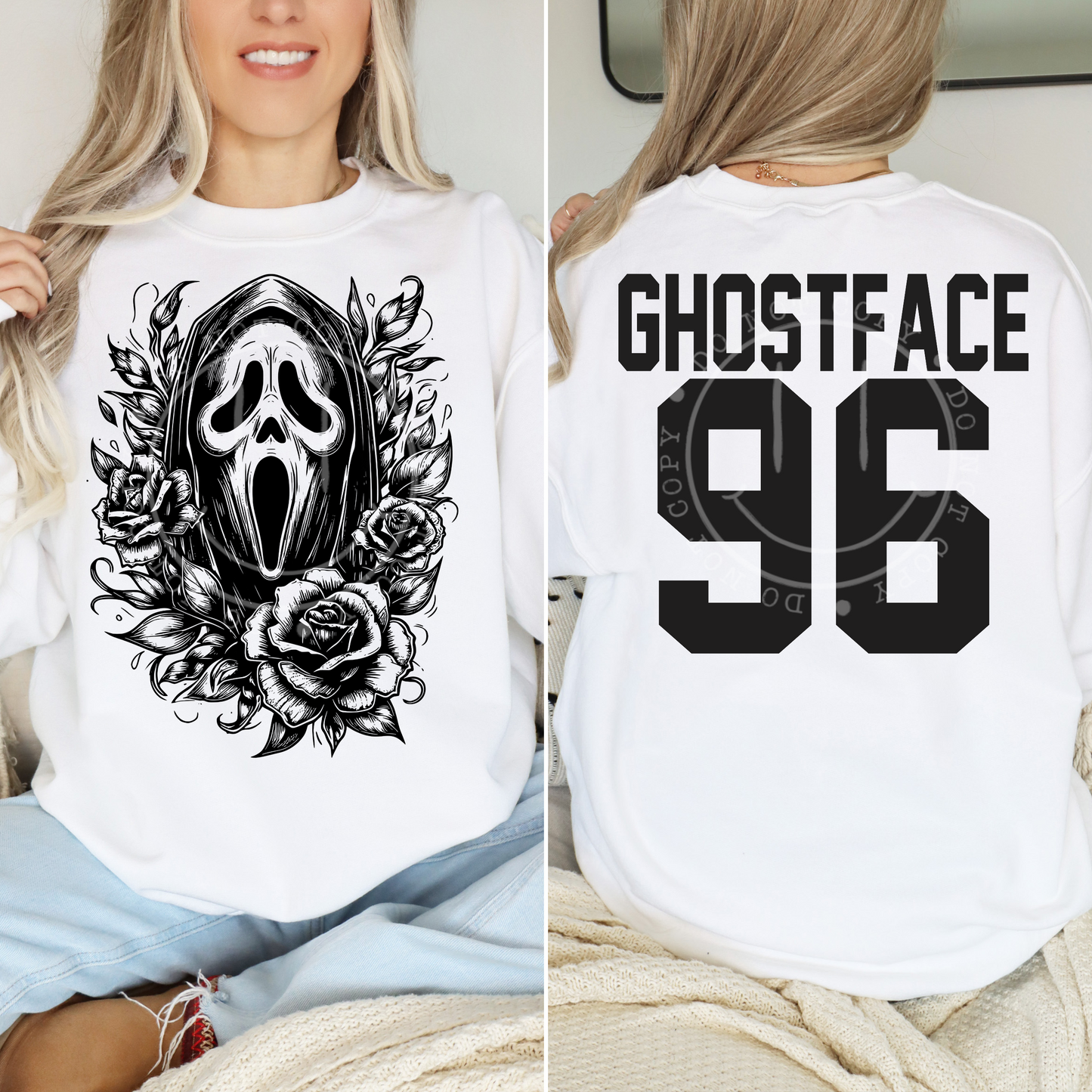 Ghostface Floral-BLACK