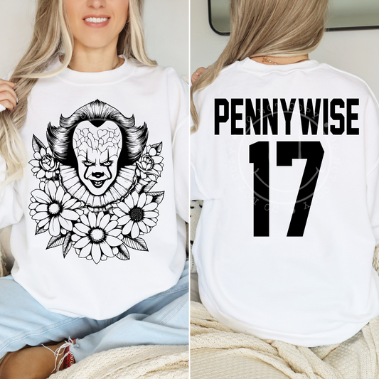Floral Pennywise-BLACK
