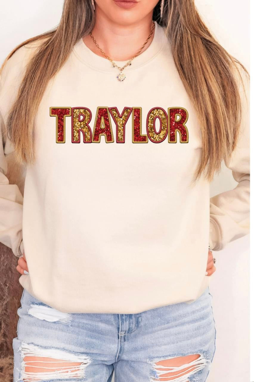 Traylor Faux Sequin Embroidery