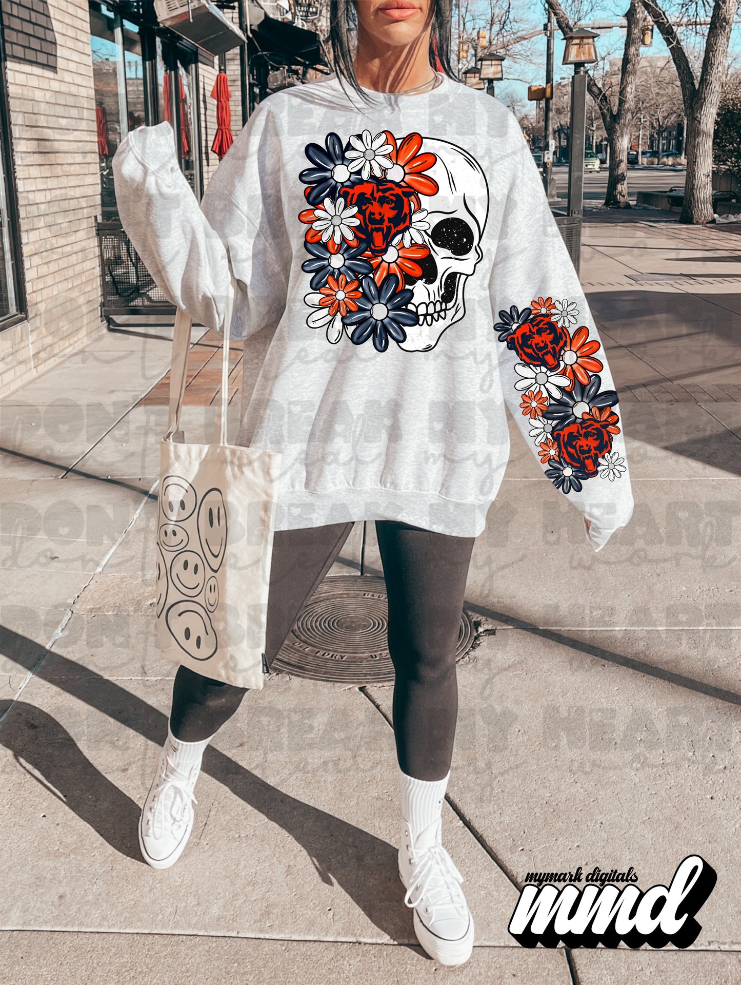 Floral Skull Bears - CHEST