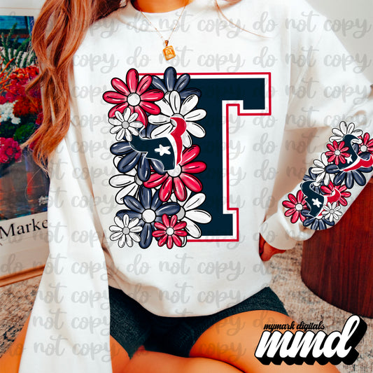 Floral Texans - SLEEVE