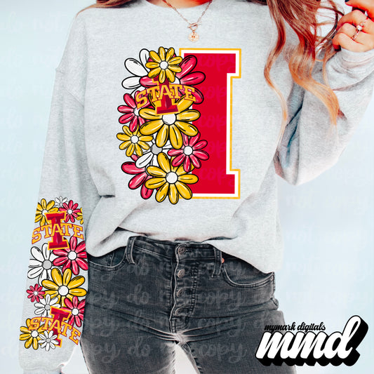 Floral Iowa State - SLEEVE