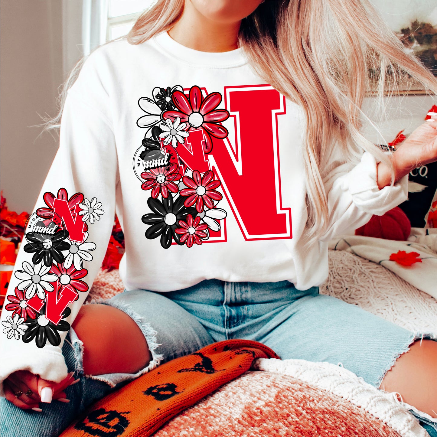 Floral Nebraska Huskers - CHEST