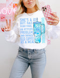 Iced Coffee as a meal-blue