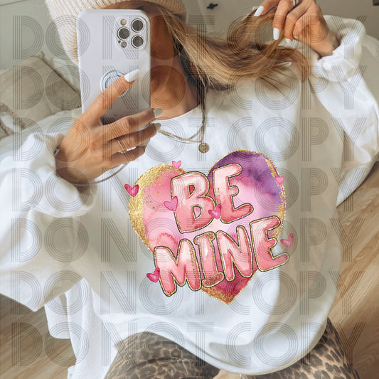 Be Mine Gold Glitter Heart