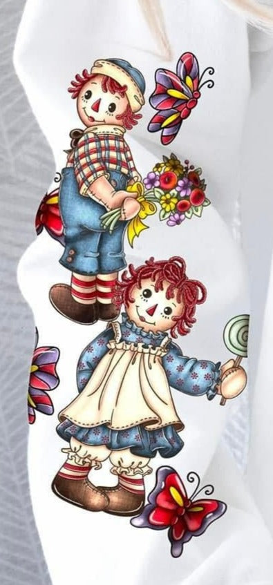 Remember To Raggedy Ann/Andy SLEEVE-DTF Transfer