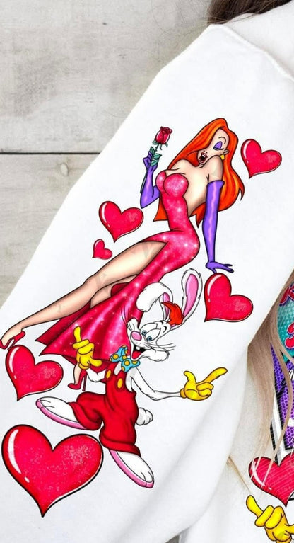 Roger and Jessica Rabbit SLEEVES-DTF Transfer