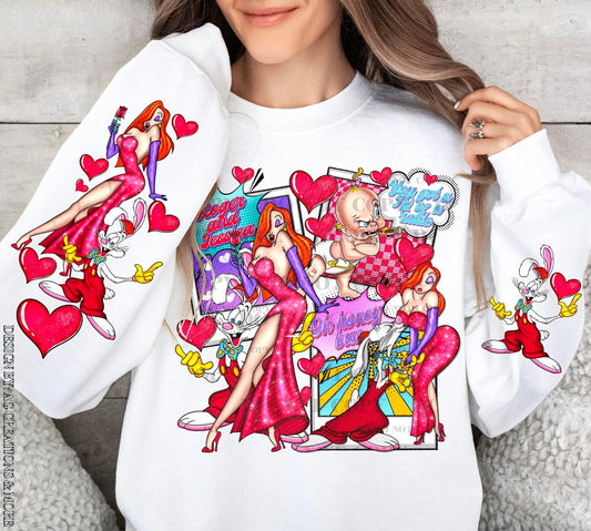Roger and Jessica Rabbit SLEEVES-DTF Transfer