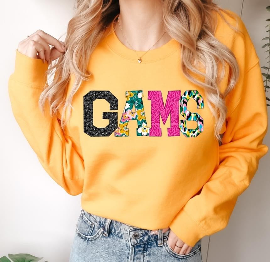 GAMS (Mixed Print Letters) - DTF Transfer