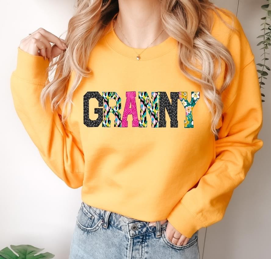 GRANNY (Mixed Print Letters) - DTF Transfer