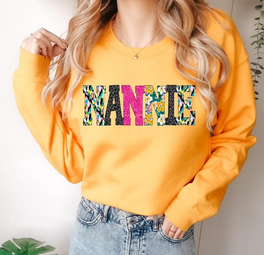 NANNIE (Mixed Print Letters) - DTF Transfer