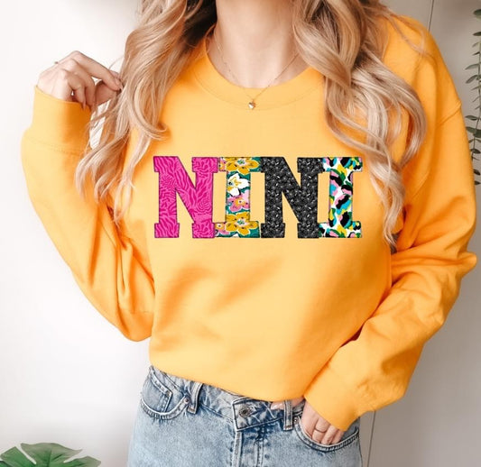 NINI (Mixed Print Letters) - DTF Transfer