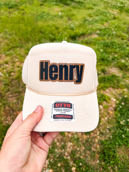 Custom Name Leather Patch