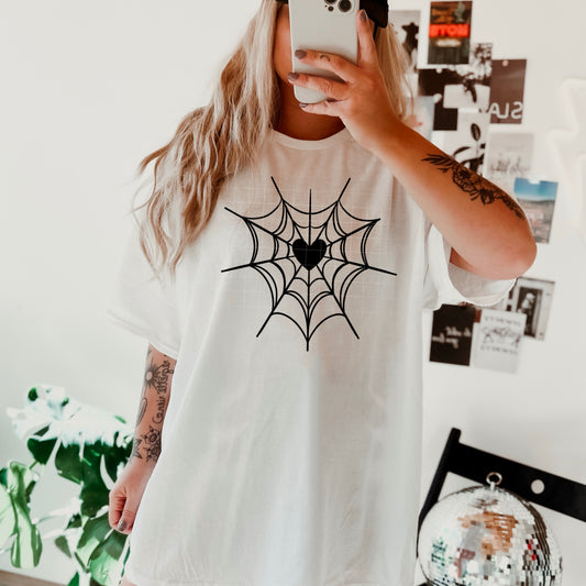 Spider Web Heart (black)