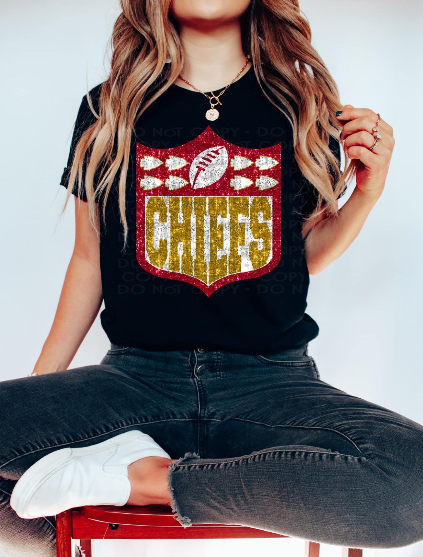 Faux Sequins Chiefs