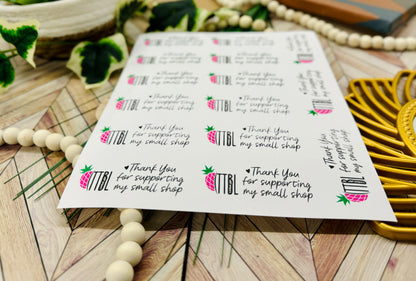 Thank you for supporting my small business- Sticker sheet