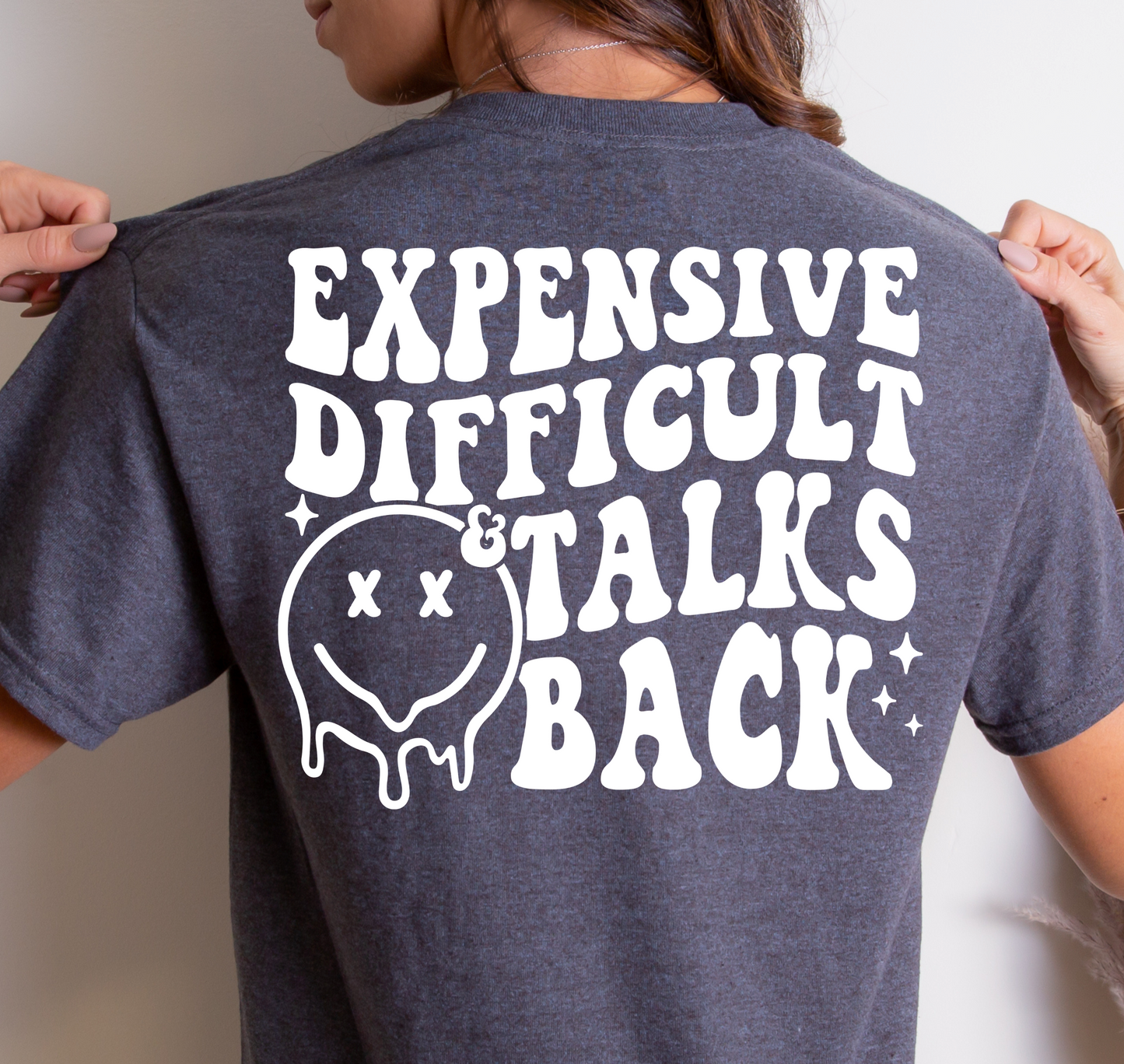 Expensive difficult and talks back-white back