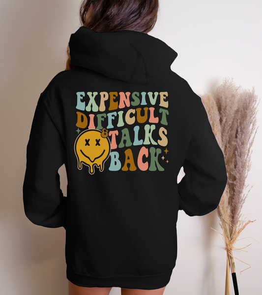 Expensive difficult & talks back, multicolored-back