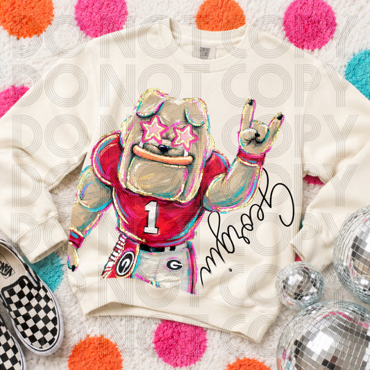 Cropped Rockin Delulu Georgia Bulldogs