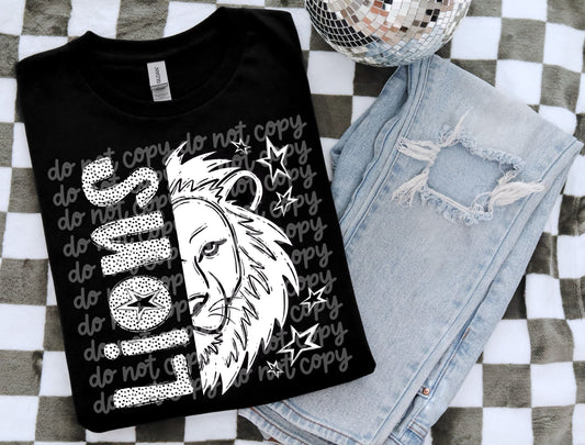 Black and White Lions