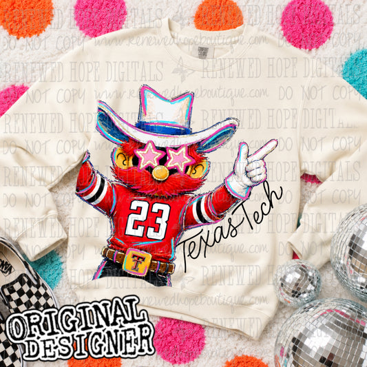Cropped Rockin Delulu Texas Tech