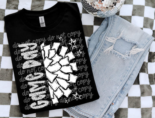 Game Day Cheer (bw dots)