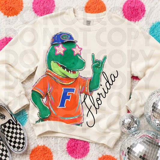 Cropped Rockin Delulu Florida Star Eyes
