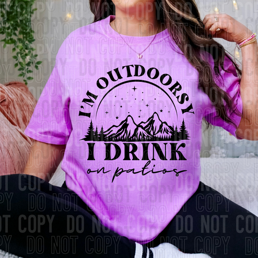 I'm outdoorsy I drink on patios (black)