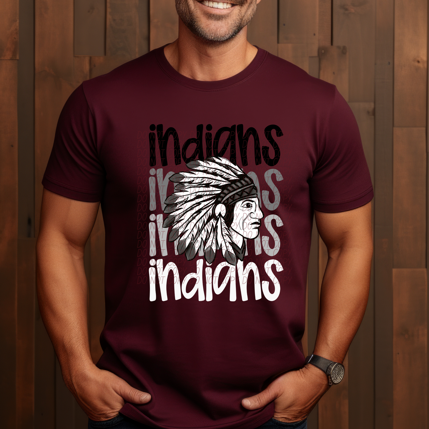 Indians Faded Stack