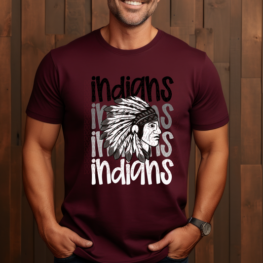 Indians Faded Stack