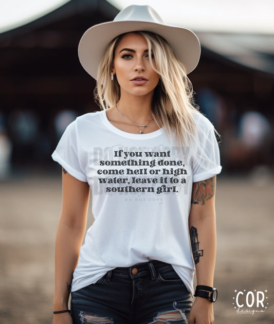 If You Want Something Done, Come Hell Or Hight Water, Leave It To A Southern Girl