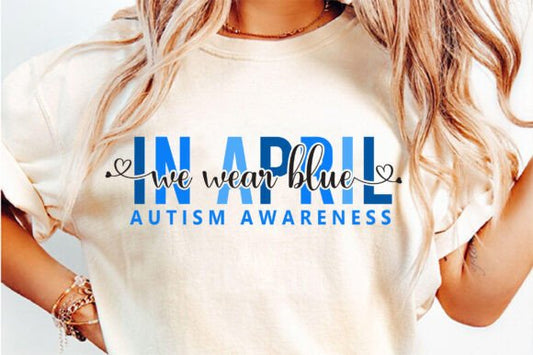 Autism Awareness Blue Font