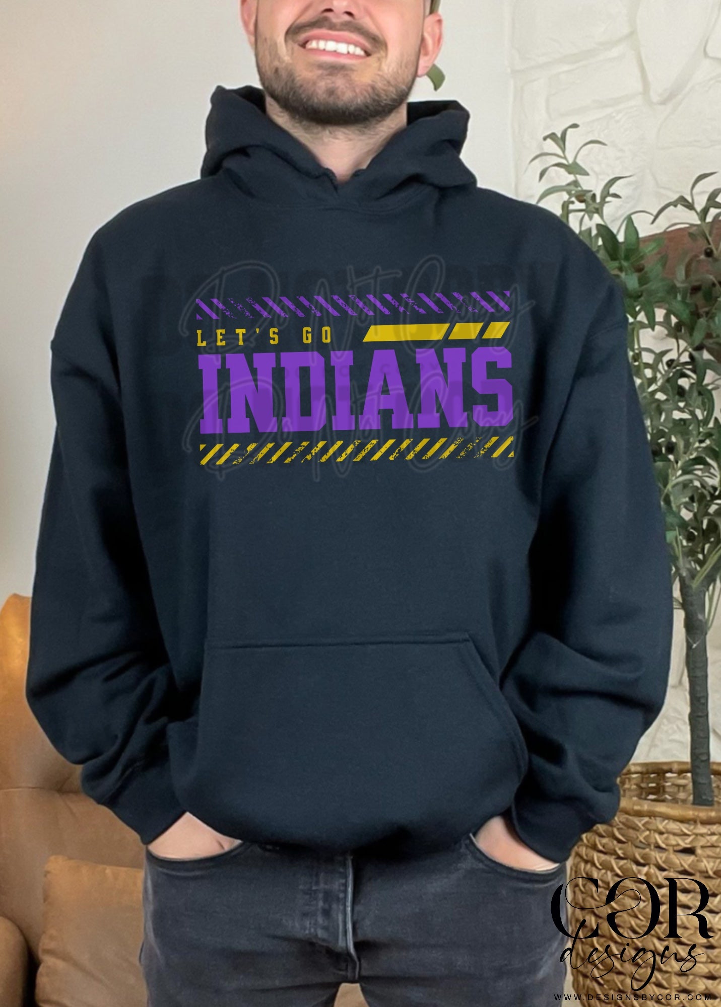Let's go Indians (purple/yellow)