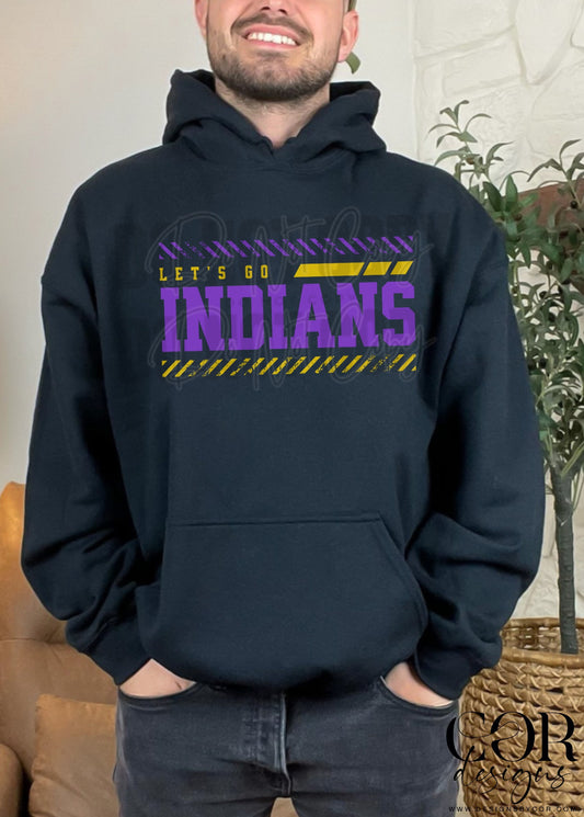 Let's go Indians (purple/yellow)