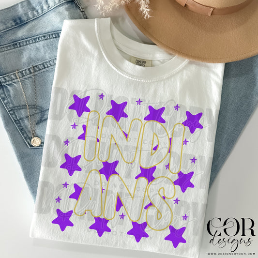 Indians (purple stars)