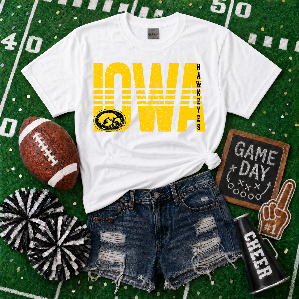College Lined - Iowa Hawkeyes