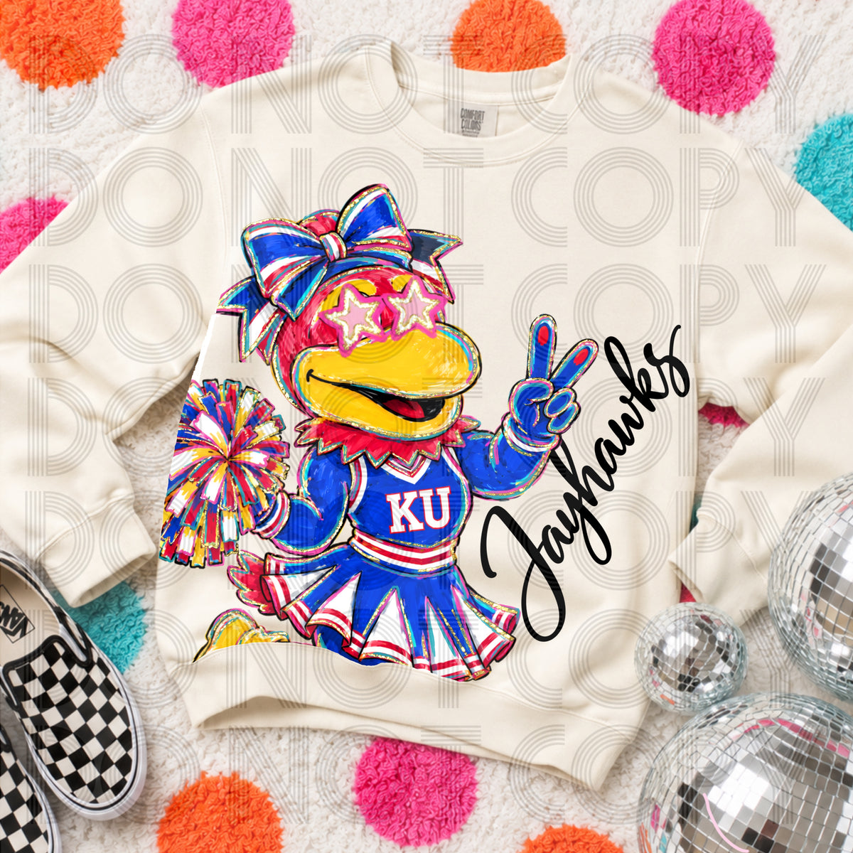 Cropped Delulu Cheerleader Jayhawks