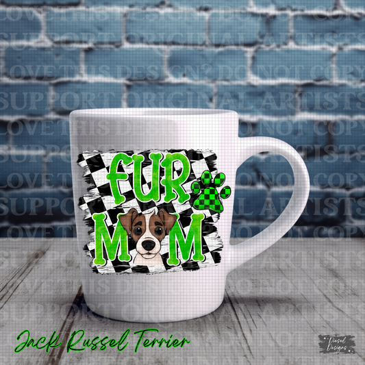 Fur Mom-Green Jack Russel Terrier