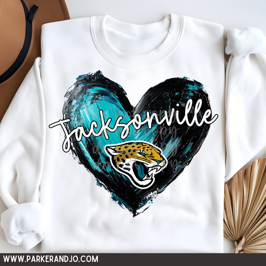 Jacksonville Jaguars Football Heart