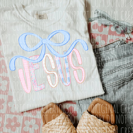 Jesus Blue Bow