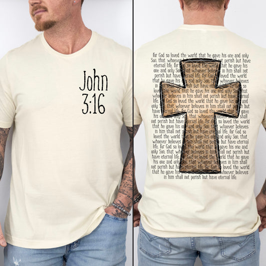 JOHN 3:16 BLACK (BACK ONLY)