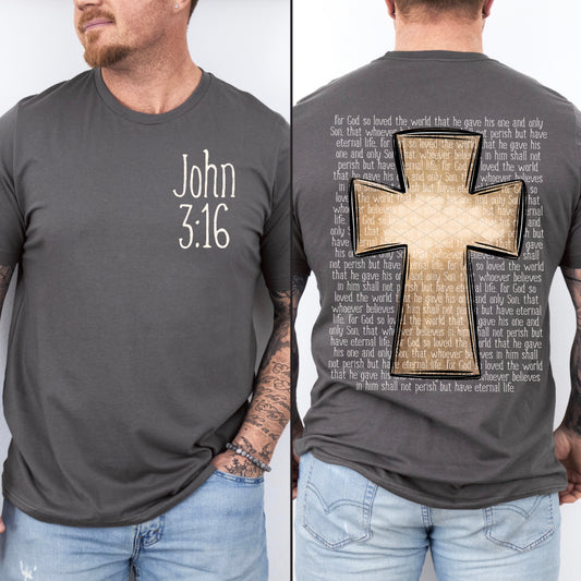 JOHN 3:16 WHITE (BACK ONLY)