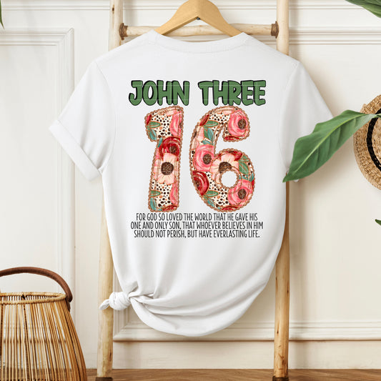 JOHN THREE 16 FLORAL GREEN