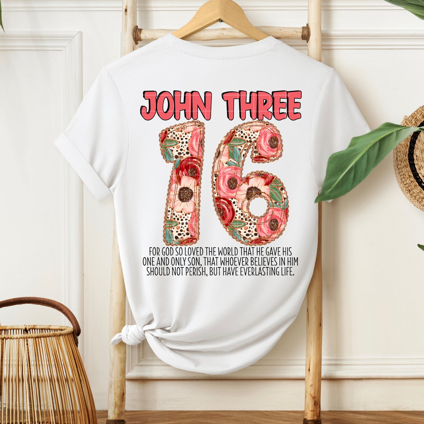 JOHN THREE 16 FLORAL PINK